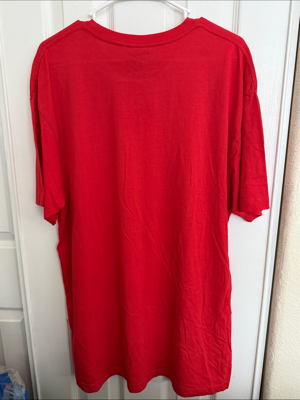 Red Graphic Short Sleeve Tee with Front Illustration - Picture 5 of 5